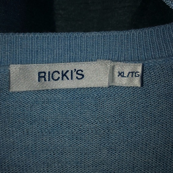 Ricki's XL Sky Blue Knit Sweater - button up- dress up or down - nice colour - Picture 5 of 7